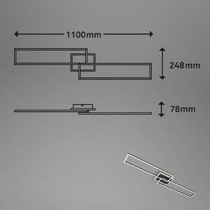 Briloner Lampa sufitowa LED Frame S CCT 110x24,8cm czarna