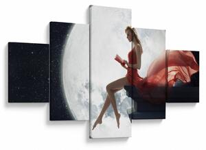 Obraz - Kobieta w świetle księżyca (125x70 cm)