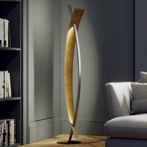 Lampa stojąca LED Lucande Marija, czarny, metal, wysokość 140 cm