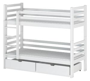 PATRYK 80x180 białe łóżko piętrowe Lano Meble