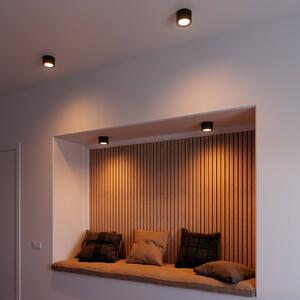 Nordlux Reflektor sufitowy LED Landon Smart, czarny, wysokość 8,2 cm możliwość ściemniania, czarny, salon / jadalnia, metal