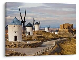 Obraz - Wiatraki Consuegra, Hiszpania (70x50 cm)