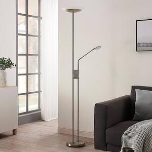 Lampa stojąca LED Jonne Lindby, możliwość ściemniania, aluminiowy / szary / cynkowy, salon / jadalnia, metal, nowoczesny
