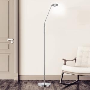 FISCHER & HONSEL Lampa stojąca LED Dent, możliwość ściemniania, aluminiowy / szary / cynkowy, salon / jadalnia, metal, nowoczesny