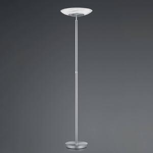 HELL Lampa stojąca LED Findus, możliwość ściemniania, aluminiowy / szary / cynkowy, salon / jadalnia, metal, nowoczesny
