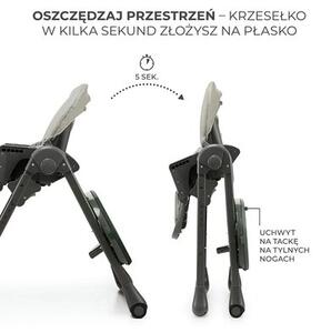 Krzesełko do karmienia KINDERKRAFT Tummie Szary