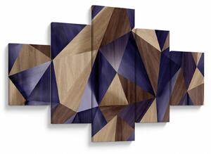 Obraz - 3D drewniane trójkąty (125x70 cm)