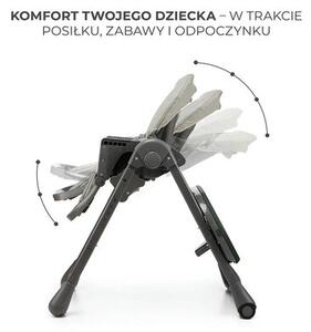 Krzesełko do karmienia KINDERKRAFT Tummie Szary