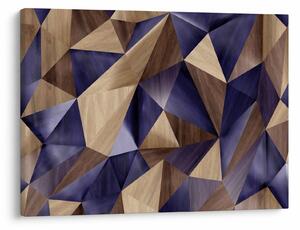 Obraz - 3D drewniane trójkąty (70x50 cm)