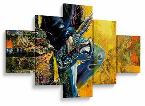Obraz saksofonisty (125x70 cm)