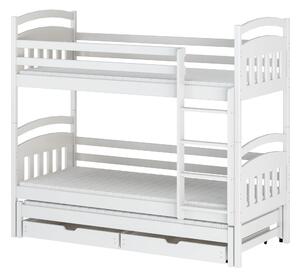 ALAN 80x160 białe łóżko piętrowe Lano Meble