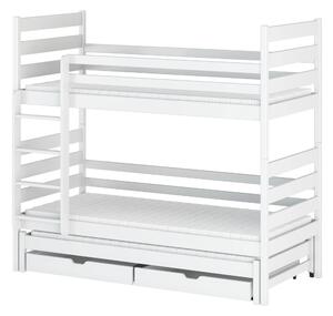 TOMI 80x160 białe łóżko piętrowe Lano Meble