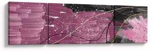 Obraz - Różowo - czarna abstrakcja (170x50 cm)