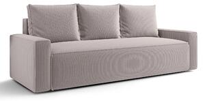 Jasnobeżowa sofa rozkładana z pojemnikiem E2-S88