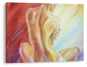 Obraz odpoczywającej kobiety, obraz olejny (70x50 cm)