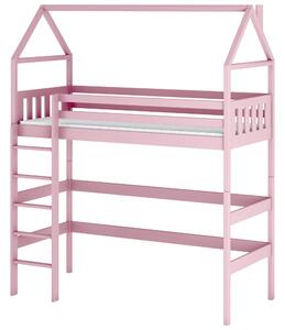 GLORIA 80x160 różowe łóżko piętrowe antresola Lano Meble
