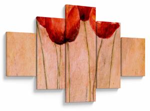 Obraz - Czerwone tulipany (125x70 cm)