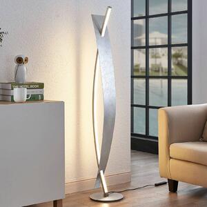 Lampa stojąca LED Lucande Marija, kolor srebrny, metal, 140 cm