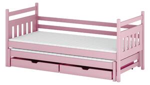 DANIEL 80x160 różowe łóżko piętrowe Lano Meble