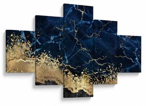 Obraz - Ciemnoniebieski marmur (125x70 cm)