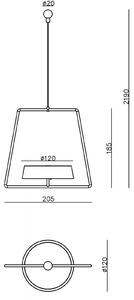 Deko-Light Lampa wisząca LED Miram akumulator, rubinowa