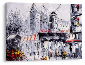 Obraz - Ulica w Paryżu, obraz olejny (70x50 cm)