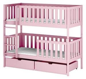 MICHALINA 80x160 różowe łóżko piętrowe Lano Meble