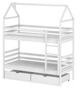 ALEX 90x200 białe łóżko piętrowe Lano Meble