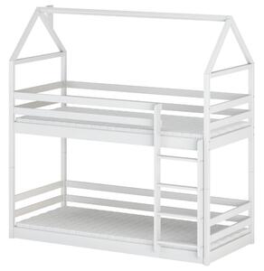 AXEL 80x160 białe łóżko piętrowe domek Lano Meble