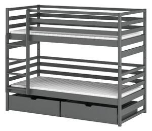 LOFT 80x160 grafit łóżko piętrowe Lano Meble