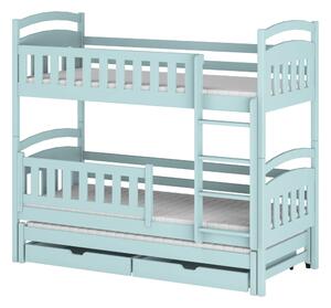 BLANKA 80x160 niebieskie łóżko piętrowe Lano Meble