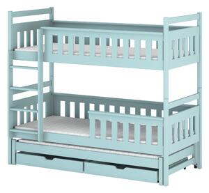 KORS 80x160 niebieskie łóżko piętrowe Lano Meble