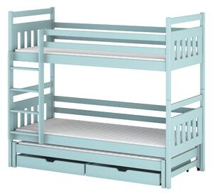 SEWERYN 80x160 niebieskie łóżko piętrowe Lano Meble