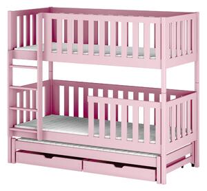 LEA 80x160 różowe łóżko piętrowe Lano Meble