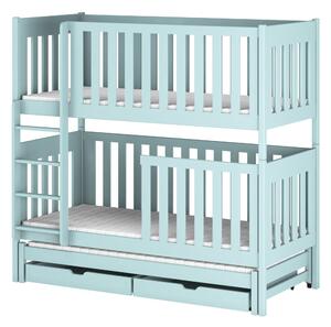 EMILKA 80x160 niebieskie łóżko piętrowe Lano Meble
