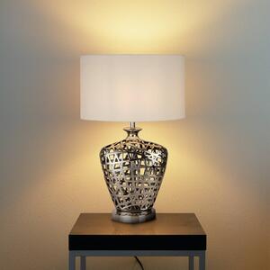 Searchlight Lampka nocna do sypialni Network Large, chromowy / srebrny, salon / jadalnia, metal, nowoczesny