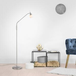 Paul Neuhaus Lampa stojąca Pino, możliwość ściemniania, aluminiowy / szary / cynkowy, salon / jadalnia, metal