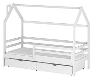 LILA 70x160 białe łóżko dziecięce domek Lano Meble