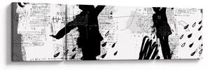 Obraz - Sztuka uliczna - zamieszanie (170x50 cm)