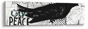Obraz - Street art - ptak (170x50 cm)