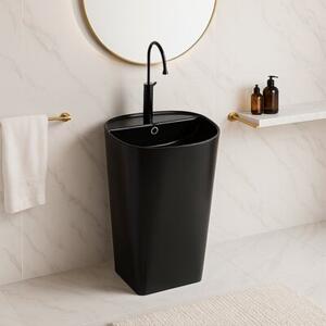 Umywalka nablatowa HYDROSAN CLARO-BL-490 Owalny Czarny