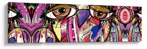 Obraz - Street art - sowa (170x50 cm)