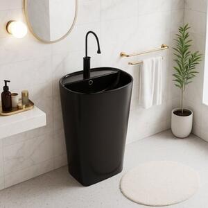 Umywalka nablatowa HYDROSAN CLARO-BL-490 Owalny Czarny
