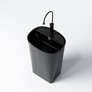 Umywalka nablatowa HYDROSAN CLARO-BL-490 Owalny Czarny