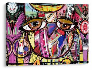 Obraz - Street art - sowa (70x50 cm)