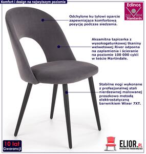 Szare loftowe krzesło metalowe S7-G62