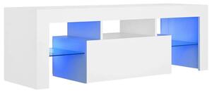 Biała szafka RTV z oświetleniem LED - Ferdin