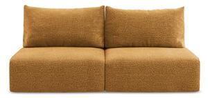 Pomarańczowa rozkładana/ze schowkiem sofa 216 cm Kalena – Makamii