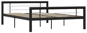 Czarne metalowe łóżko w stylu loftowym 140x200 cm - Hagrix