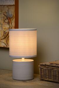 GREASBY lampa stolikowa z ceramiki w kształcie walca szary kolor
